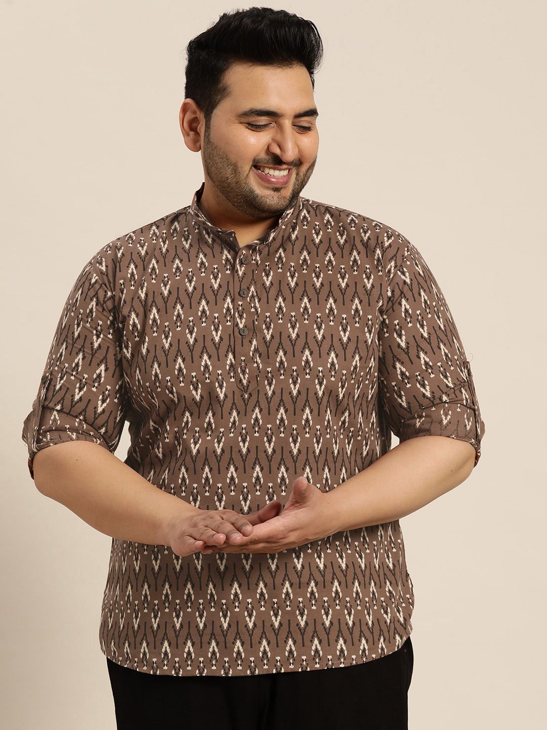 SOJANYA PLUS Geometric Printed Cotton Kurta