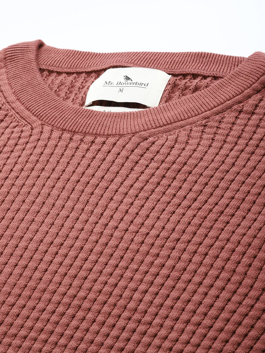 Mr Bowerbird Pure Cotton Self-Design Pullover Sweater