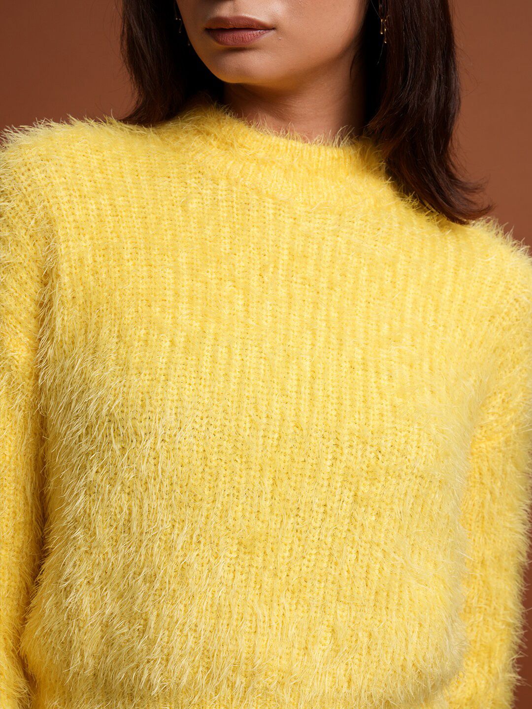 Tokyo Talkies Boucle Crop Pullover Sweater