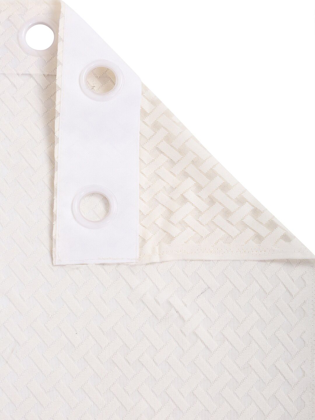 HOSTA HOMES Cream-Coloured Geometric Long Door Curtain