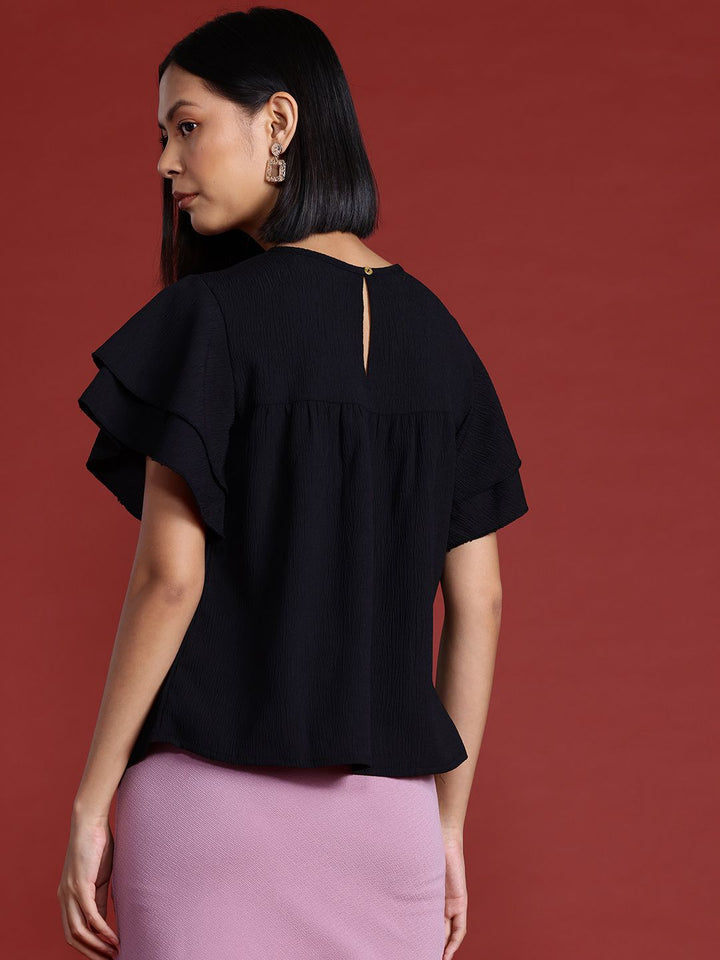 all about you Flutter Sleeve Top