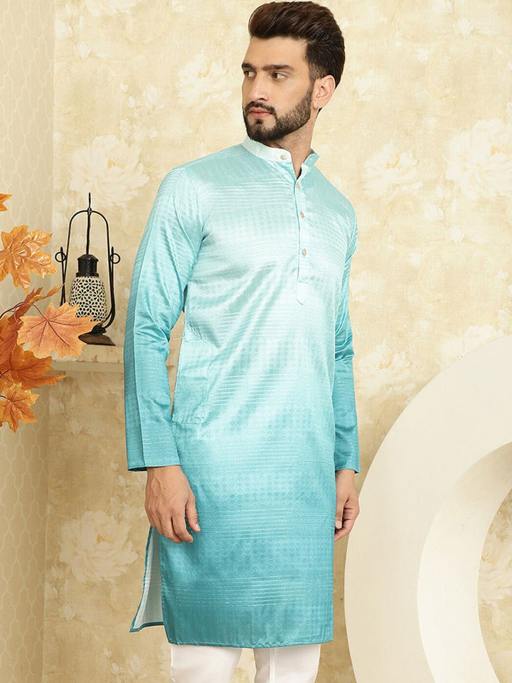SOJANYA Ethnic Woven Design Cotton Silk Straight Kurta