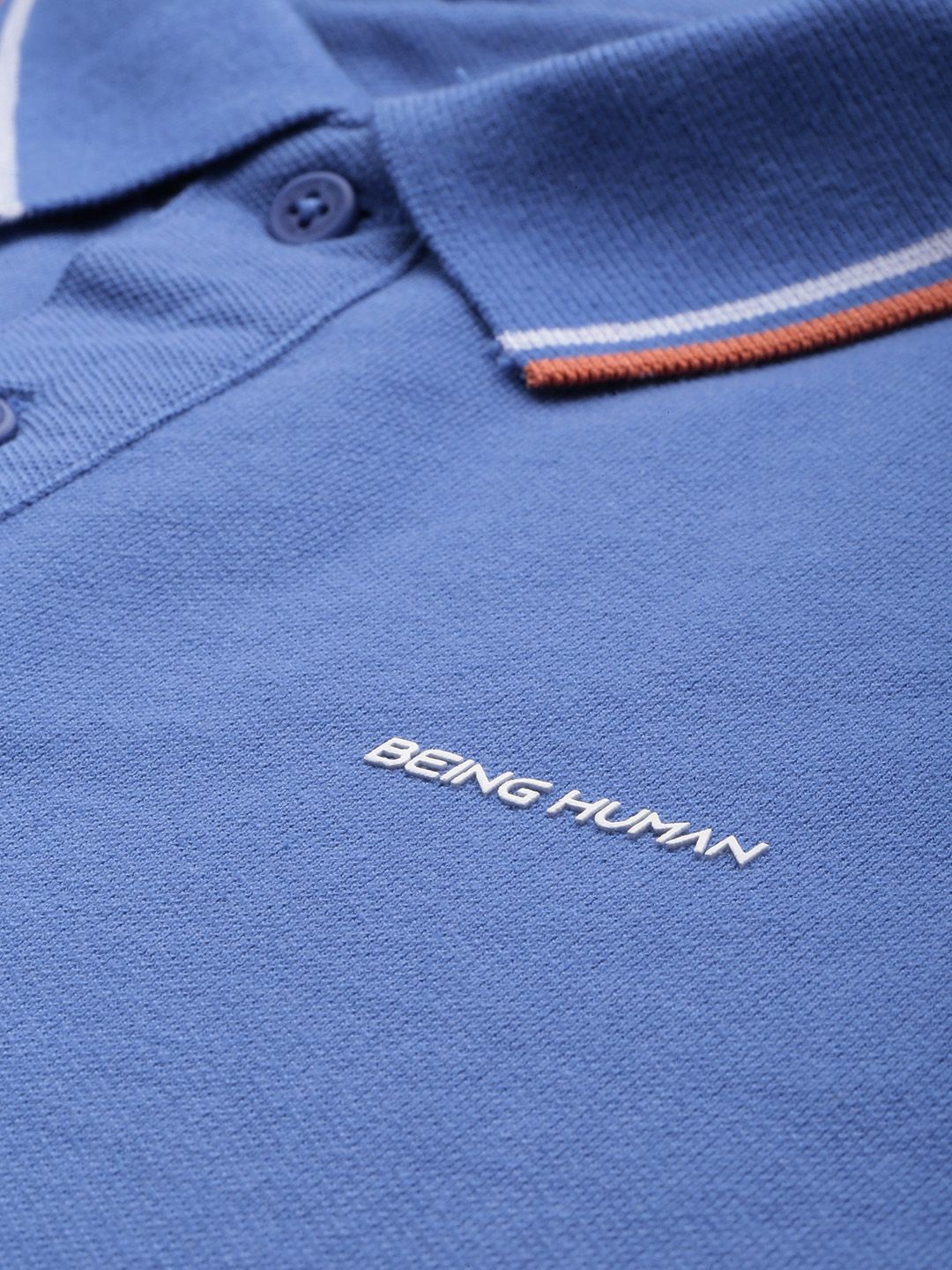 Being Human Polo Collar Pure Cotton T-shirt