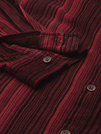 The Indian Garage Co Striped Pure Cotton Casual Shirt