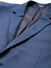 Park Avenue Super Slim Fit Checked Blazer & Trousers