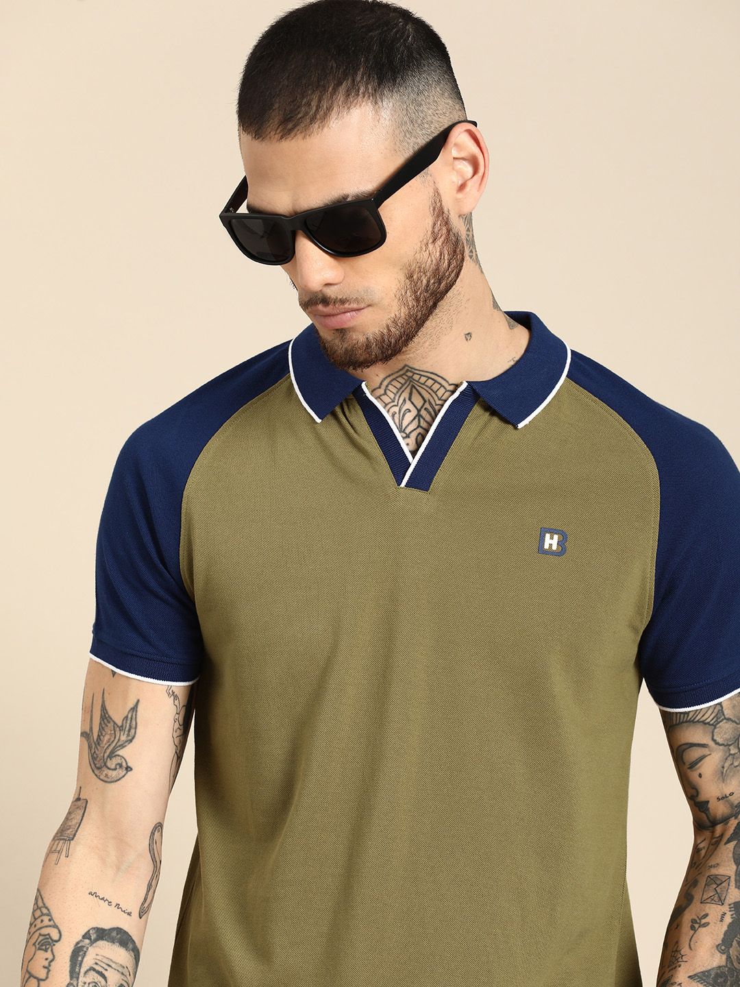 Being Human Polo Collar Pure Cotton T-shirt