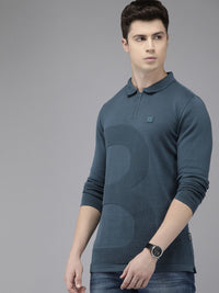 THE BEAR HOUSE Ardor Edition Men Cotton Brand Logo Printed Polo Collar Slim Fit T-shirt