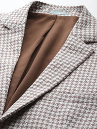 Park Avenue Houndstooth Checked Slim Fit Blazer