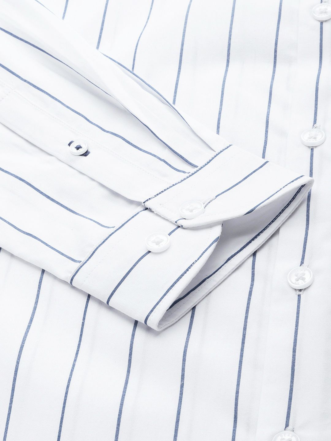 THE BEAR HOUSE Slim Fit Striped Pure Cotton Shirt