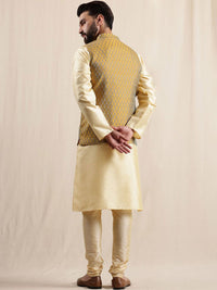 Anouk Men Regular Kurta with Pyjamas With Woven Nehru Jacket