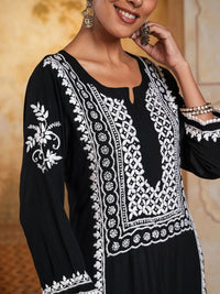 House of Chikankari Women Ethnic Motifs Embroidered Thread Work Kurta