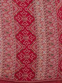 KALINI Bandhani Zari Pure Chiffon Bandhani Saree
