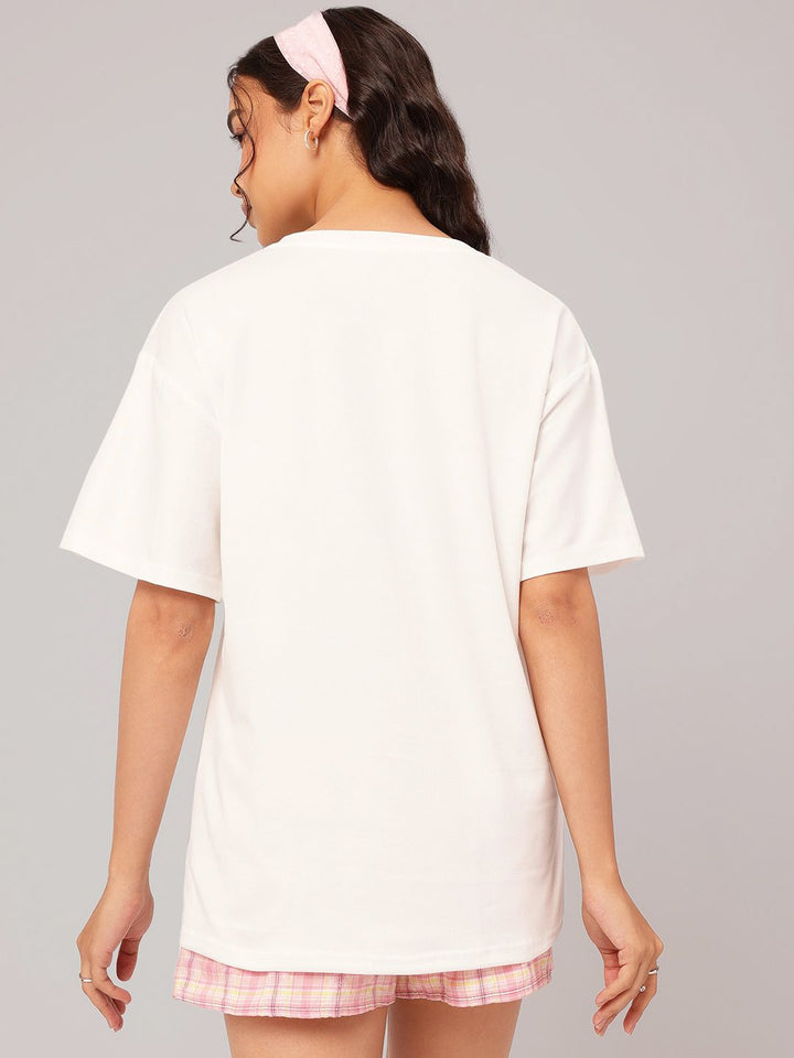 DressBerry Cuddly Classic Printed Relaxed Fit T-shirt