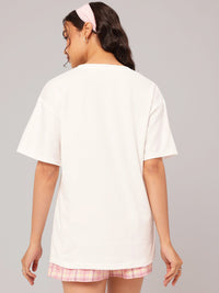 DressBerry Cuddly Classic Printed Relaxed Fit T-shirt