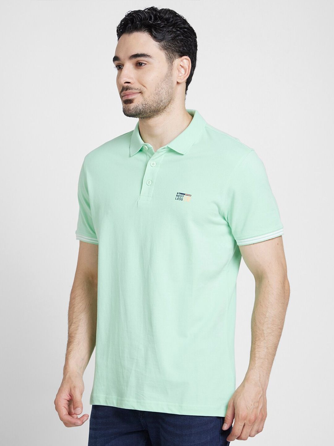SPYKAR Polo Collar Cotton Slim Fit T-shirt