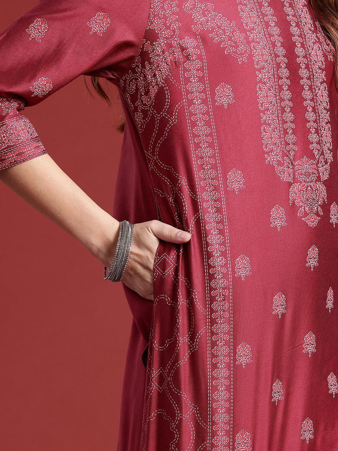 Anouk Ethnic Motifs Printed Straight Kurta