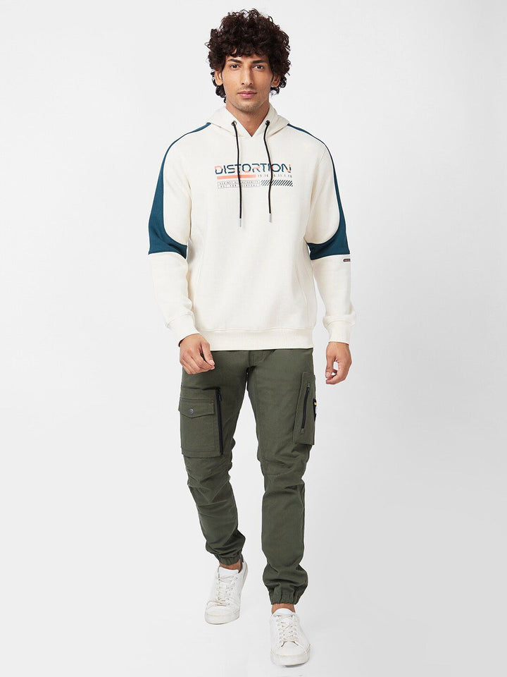 SPYKAR Typography Printed Hooded Sweatshirt
