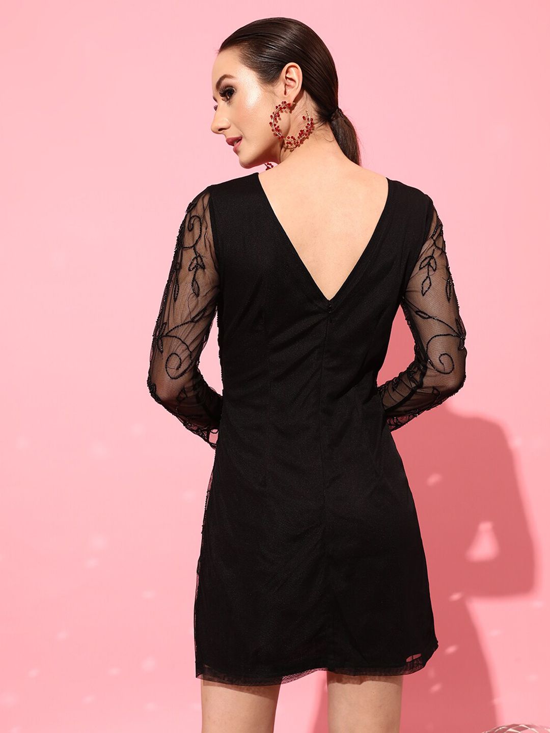 STREET 9 Black Net Sheath Dress
