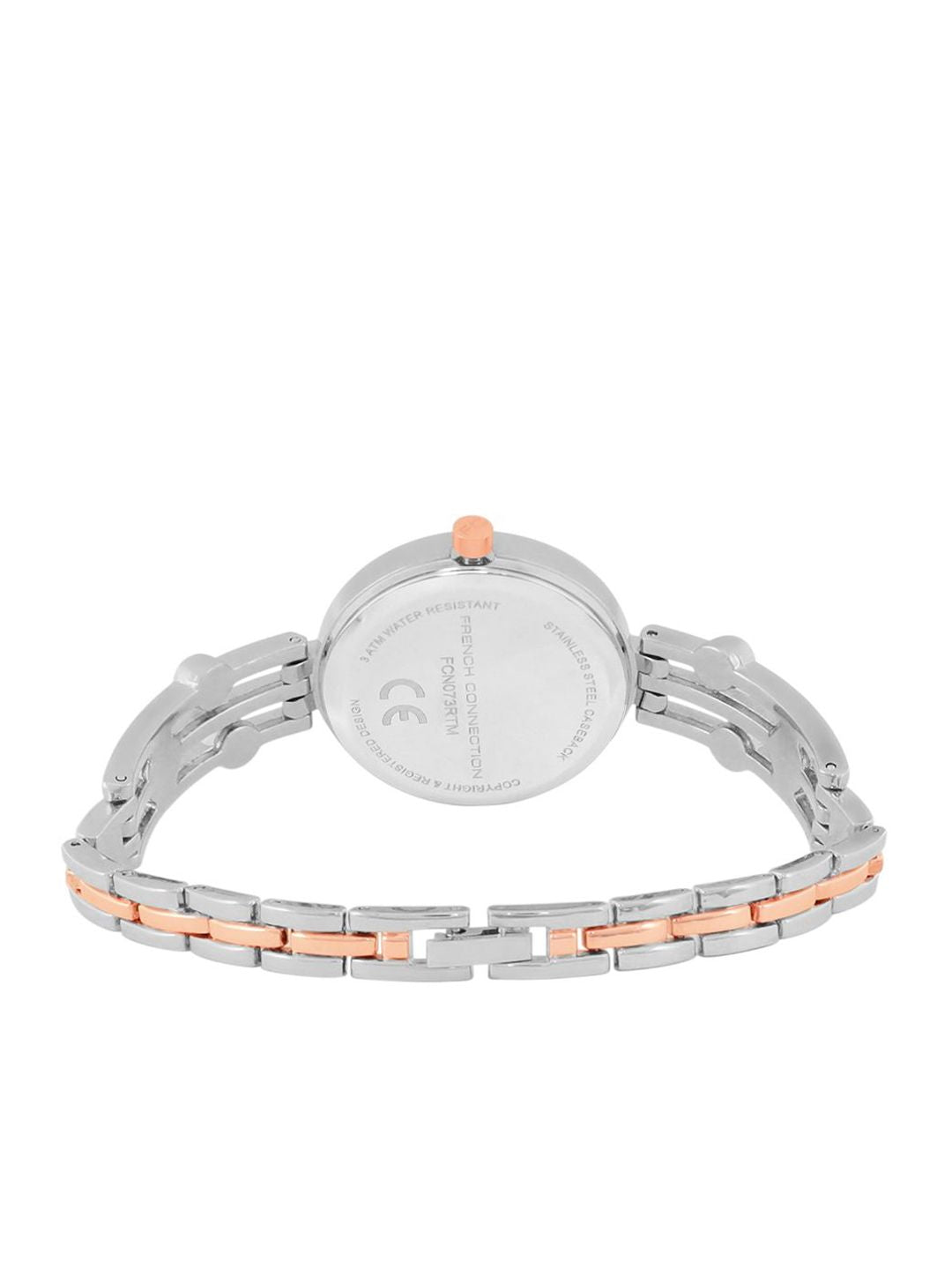 French Connection Women Dial & Stainless Steel Bracelet Style Straps Analogue Watch FCN073RTM