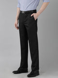 Park Avenue Men Self Design Textured Mid-Rise Smart Fit Formal Trousers