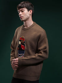HIGHLANDER Men Embellished Round Neck Sweater