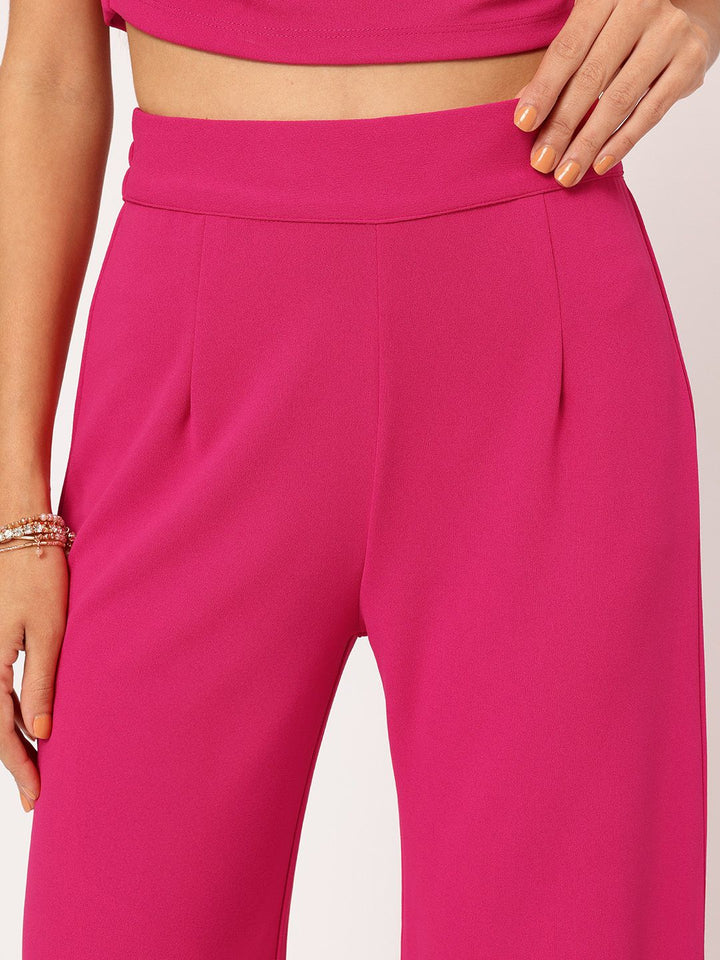 DressBerry Barbicore Charm Ruched Crop Flair Co-Ords