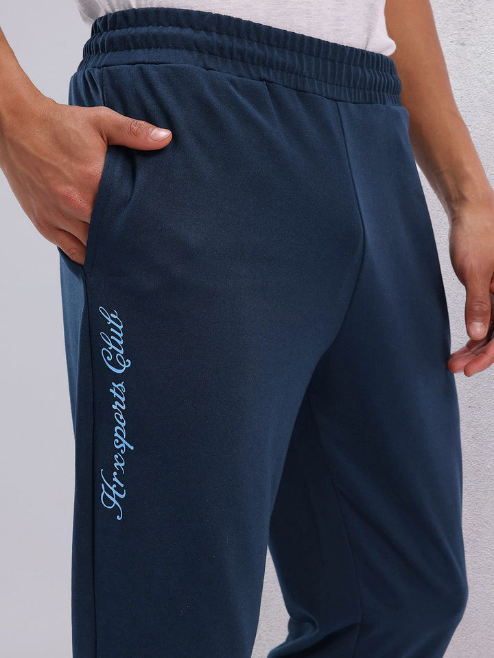 HRX by Hrithik Roshan Men Typography Detail Regular Fit Lifestyle Track Pants