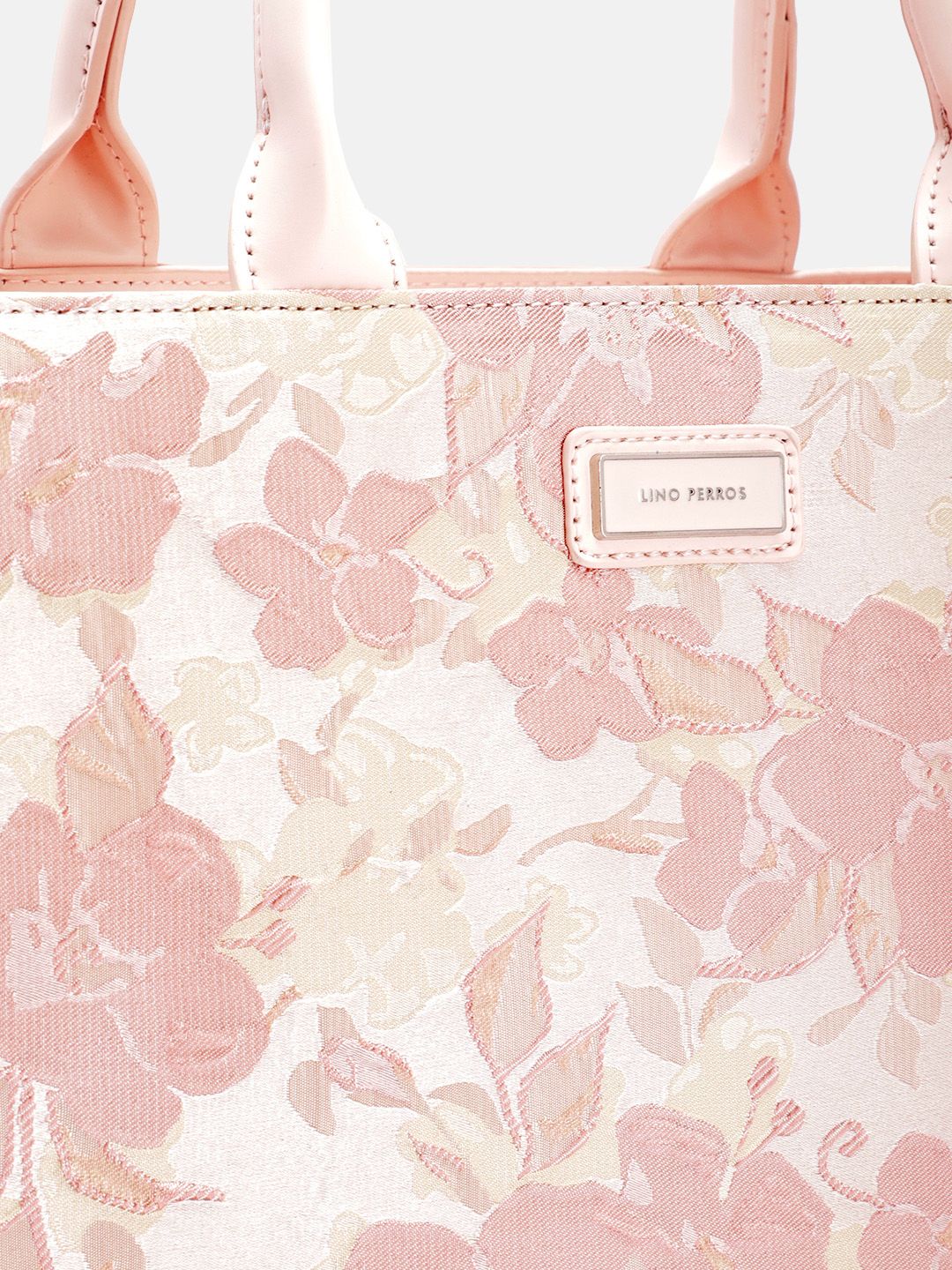 Lino Perros Floral Textured Structured Handheld Bag