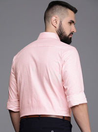 Raymond Slim Fit Micro Self Checked Opaque Pure Cotton Formal Shirt