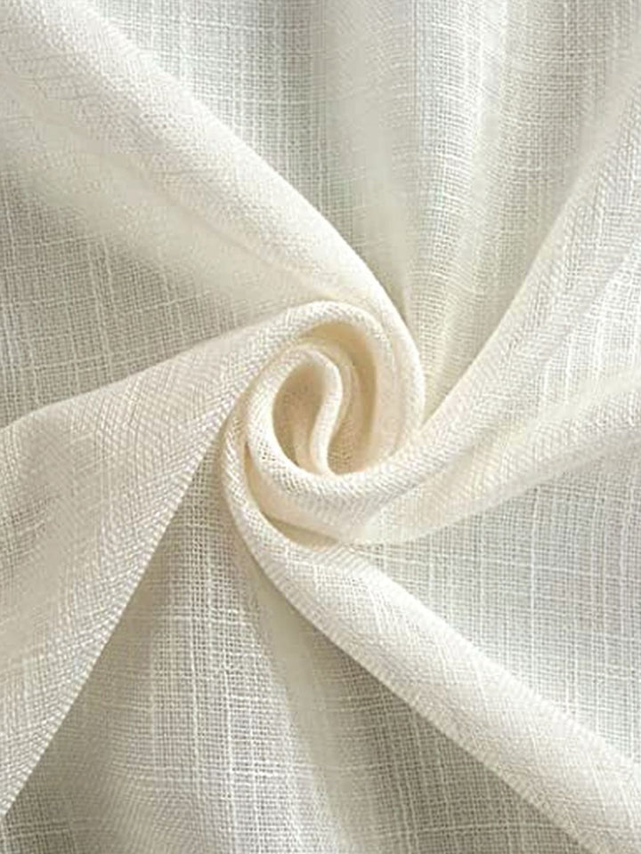 URBAN SPACE Cream-Coloured Set of 2 Sheer Door Curtain