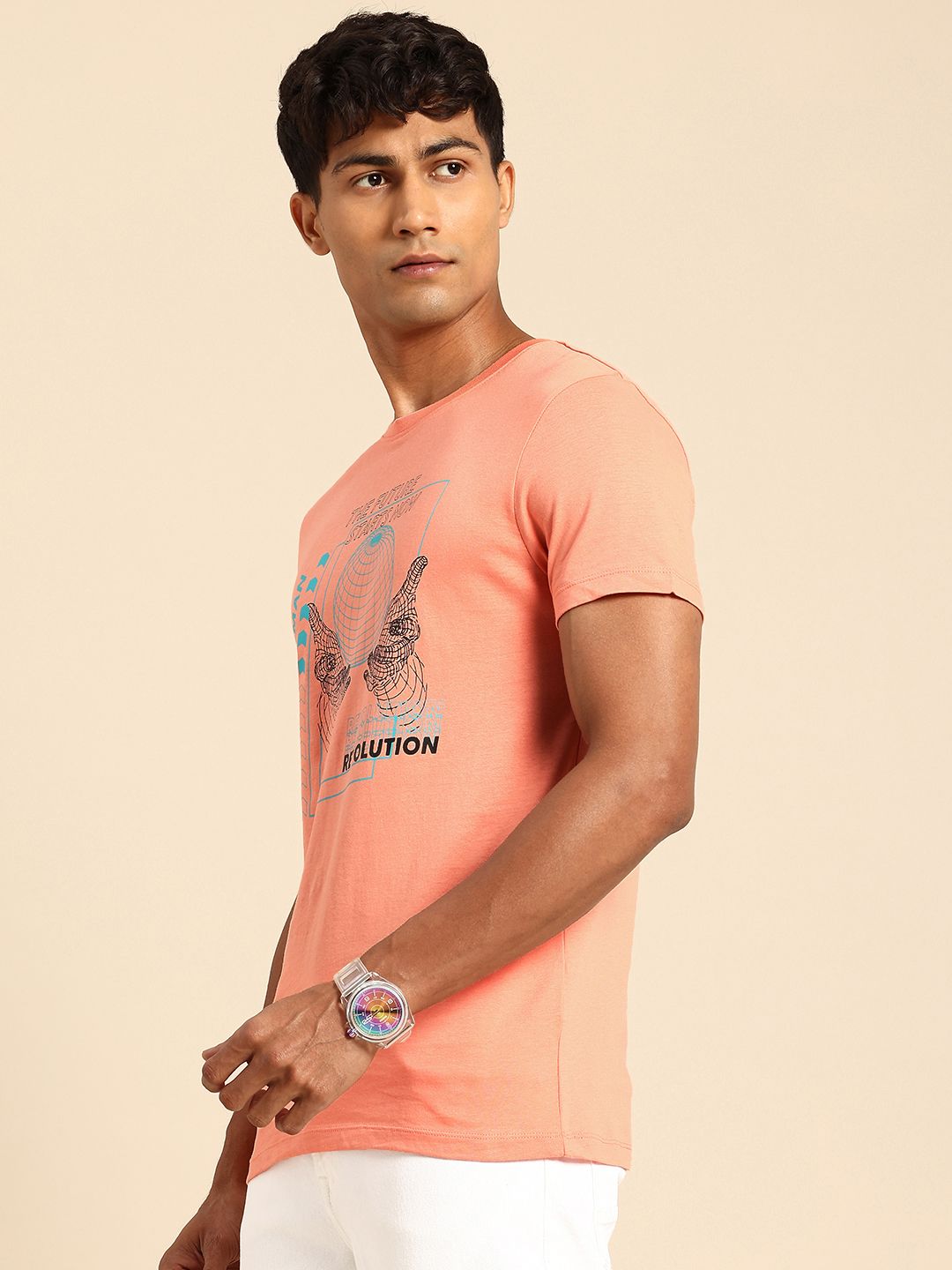 Being Human Printed Pure Cotton T-shirt