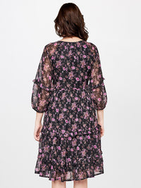 AND Black & Pink Floral Dress