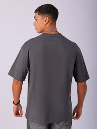 The Indian Garage Co Men Typography Printed Pure Cotton Boxy Oversized T-shirt