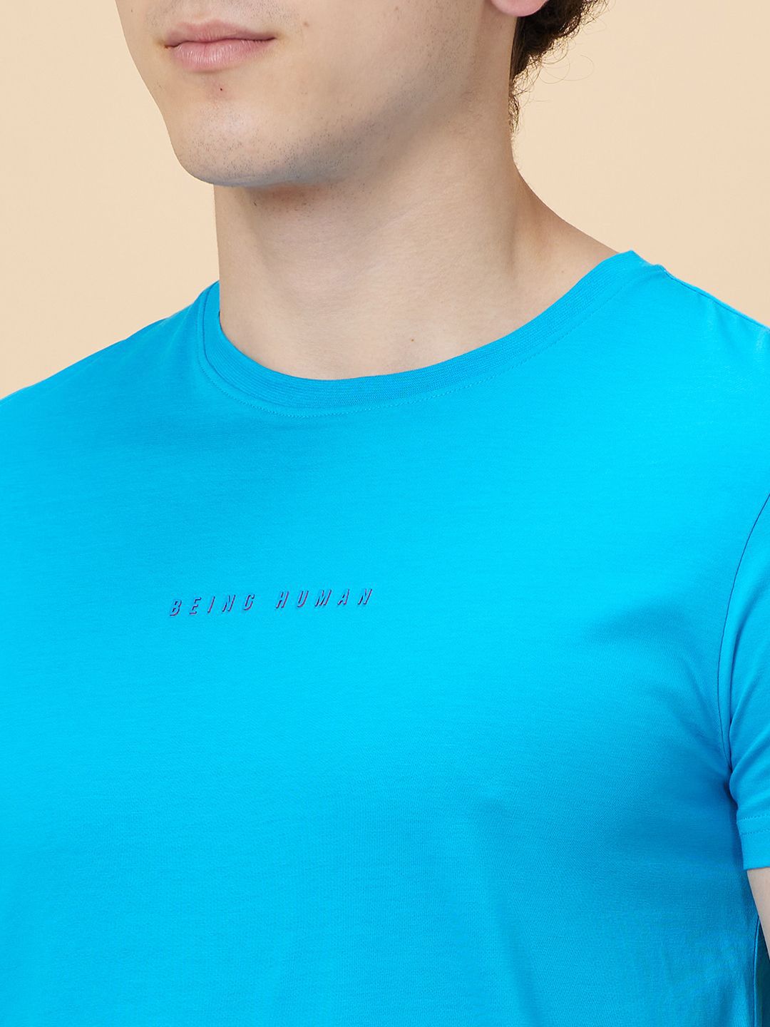 Being Human Men Round Neck Solid T-shirt
