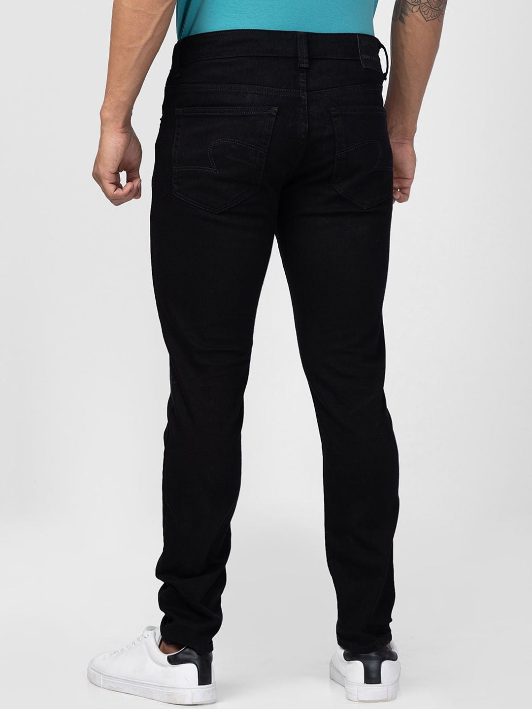 SPYKAR Men Black Super Skinny Fit Low-Rise Cotton Jeans