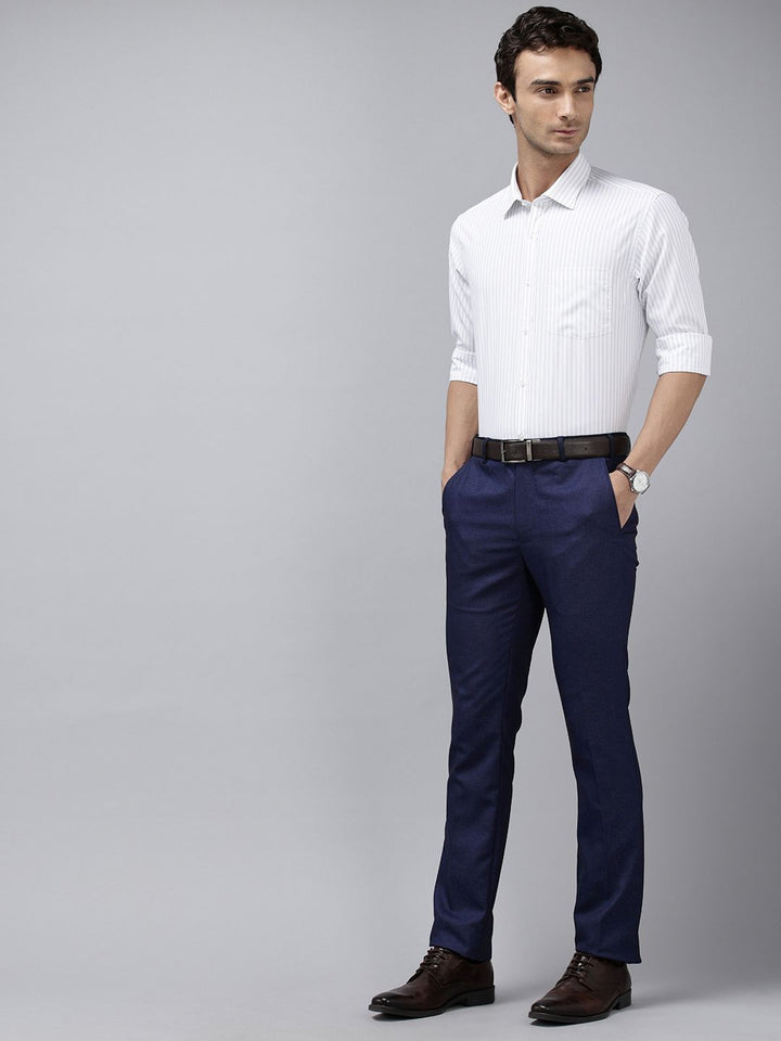 Park Avenue Men Textured Formal Trousers