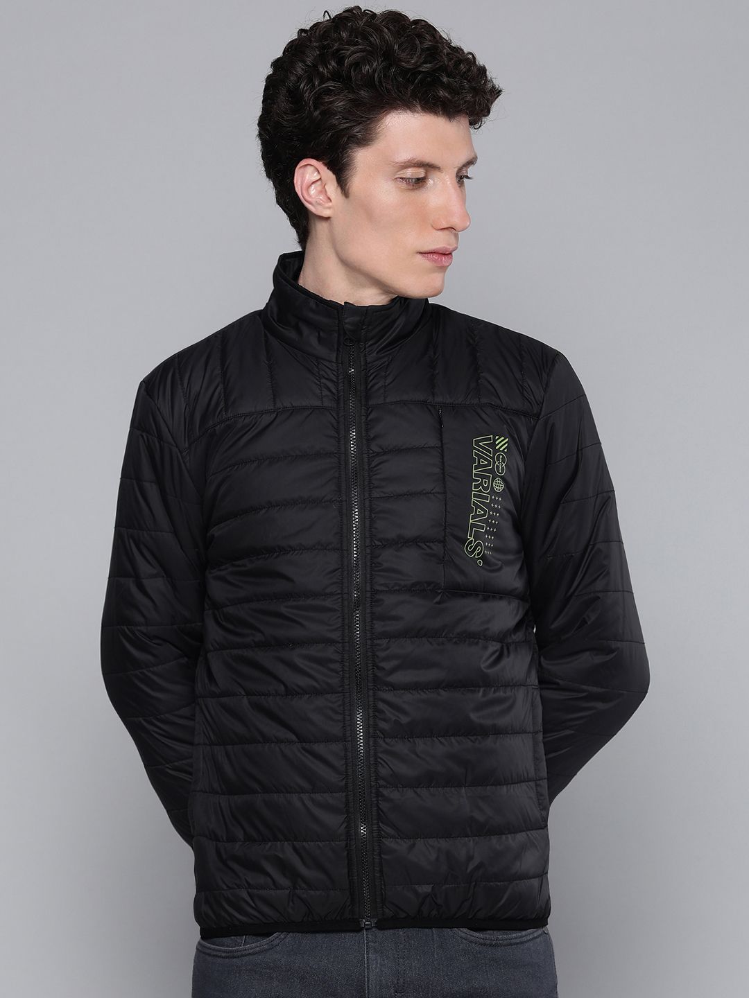 The Indian Garage Co Men Zip-Jacket Slim Fit Puffer Jacket