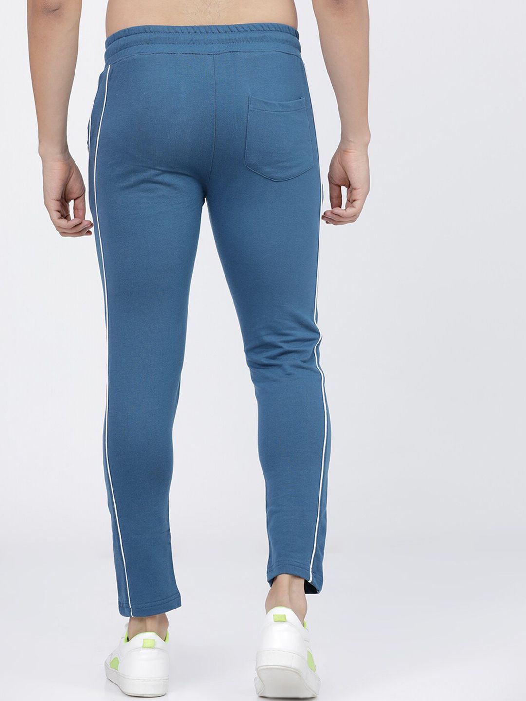 The Indian Garage Co Men Teal Blue Solid Slim-Fit Track Pants