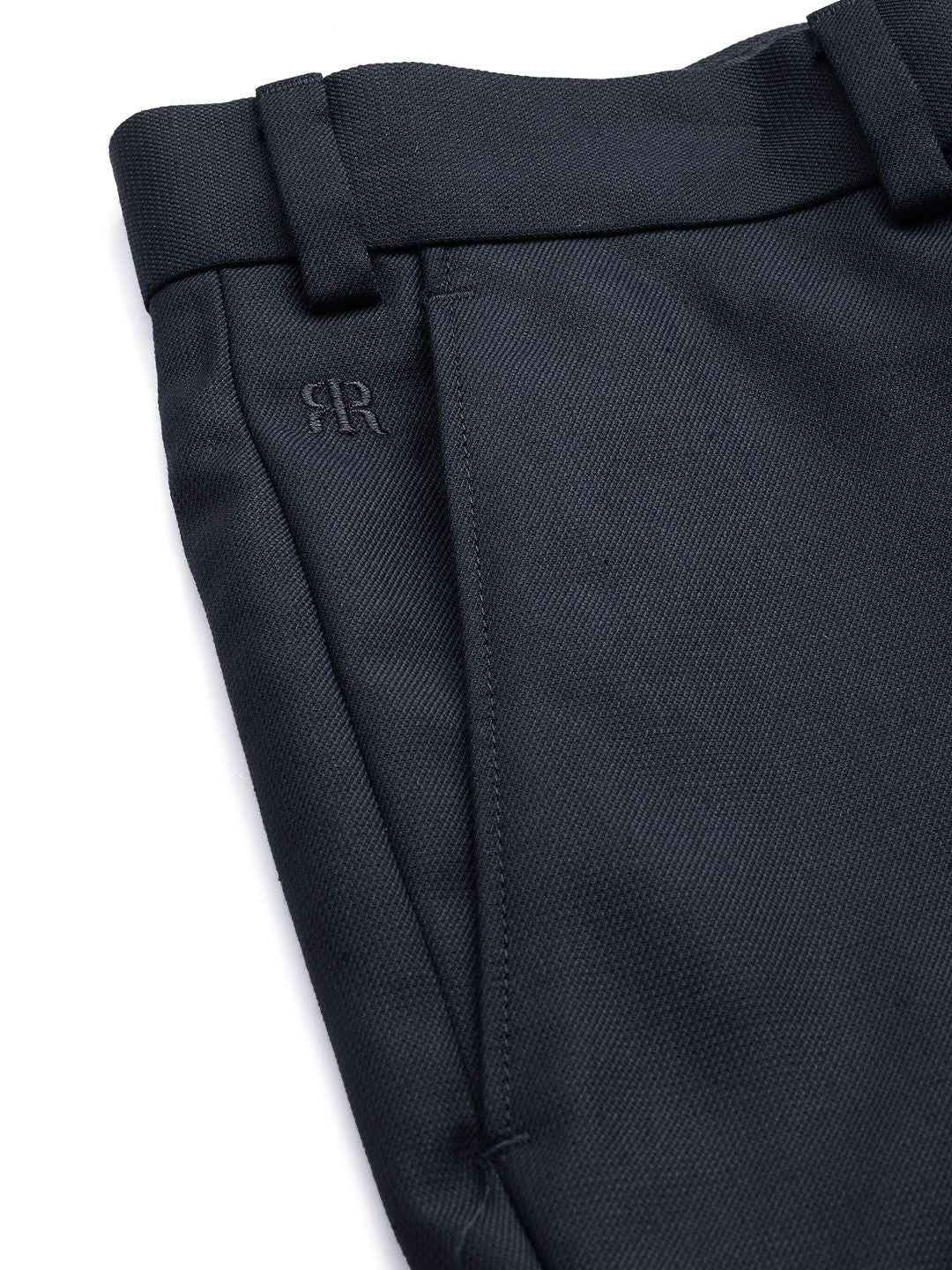 Raymond Men Textured Slim Fit Formal Trousers