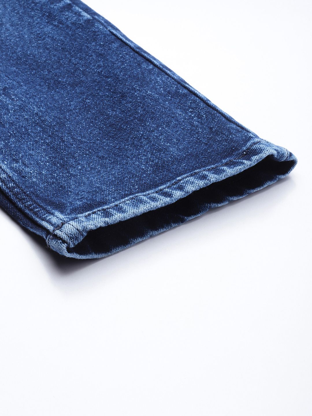 The Indian Garage Co Men Navy Blue Slim Fit Heavy Fade Stretchable Jeans