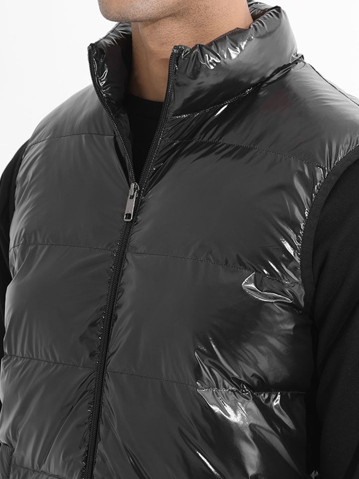 RARE RABBIT Men Cover Puffer Mock Collar Jacket