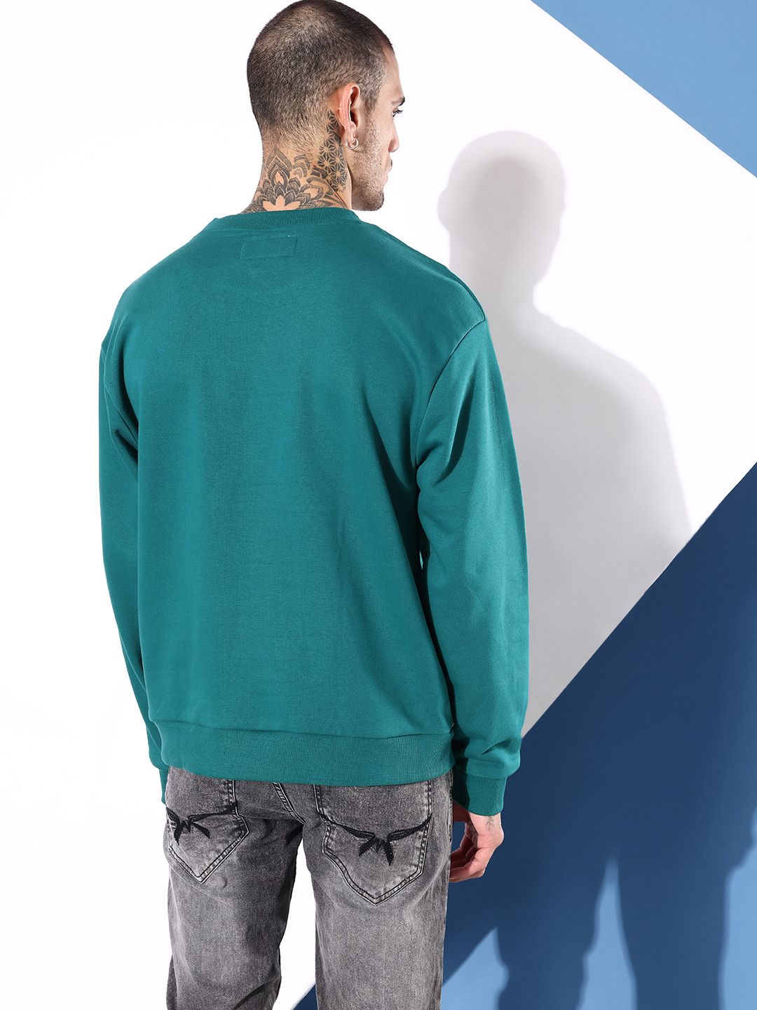 DILLINGER Men Typography Printed Oversized Sweatshirt