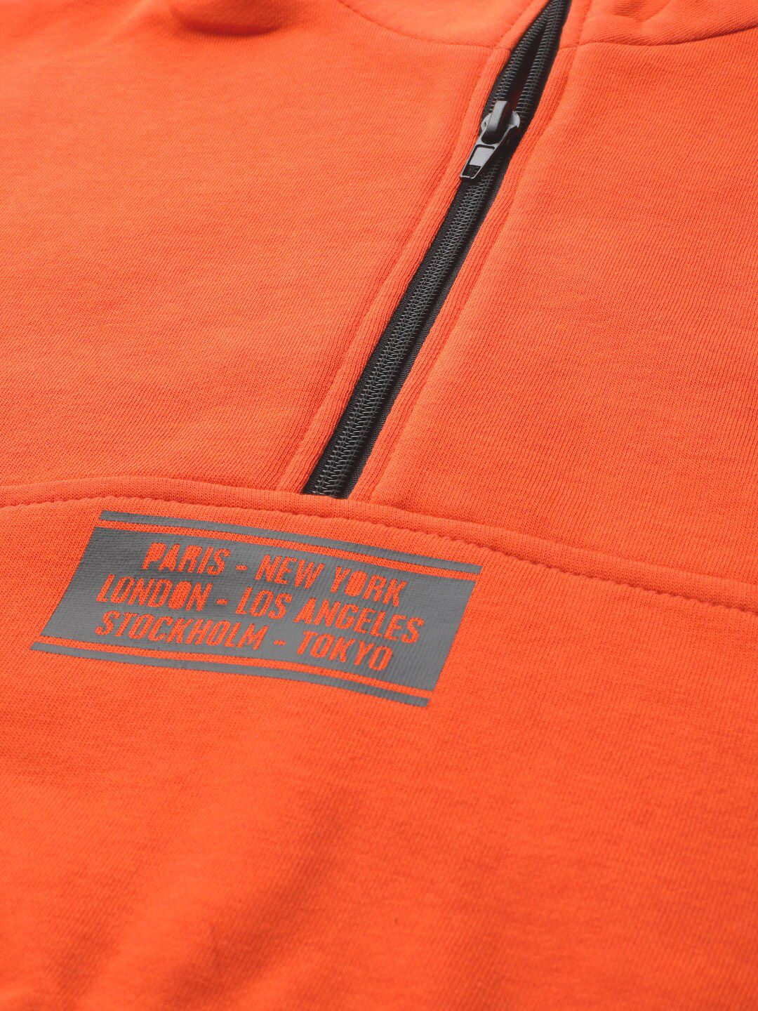 STREET 9 Women Orange Solid Sweatshirt