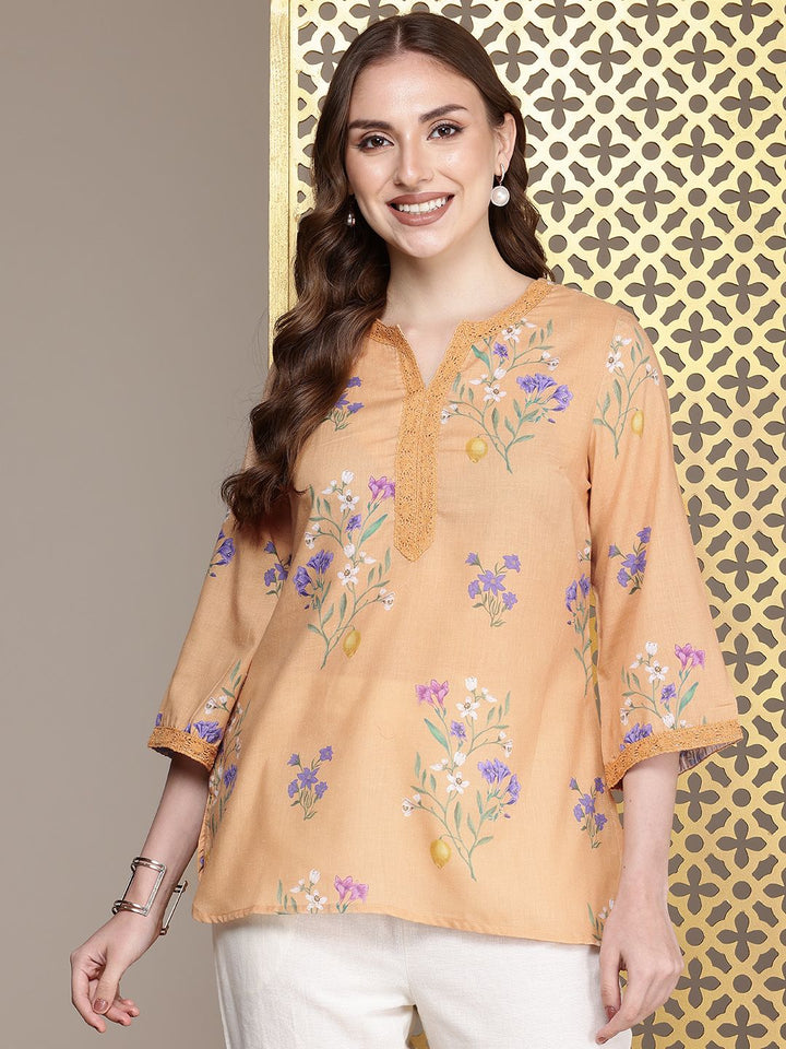 House of Pataudi Jashn Floral Printed Kurti