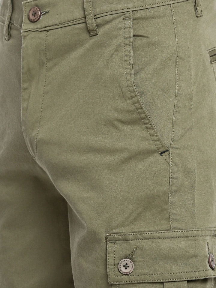 The Indian Garage Co Men Slim Fit Solid Cargos Joggers
