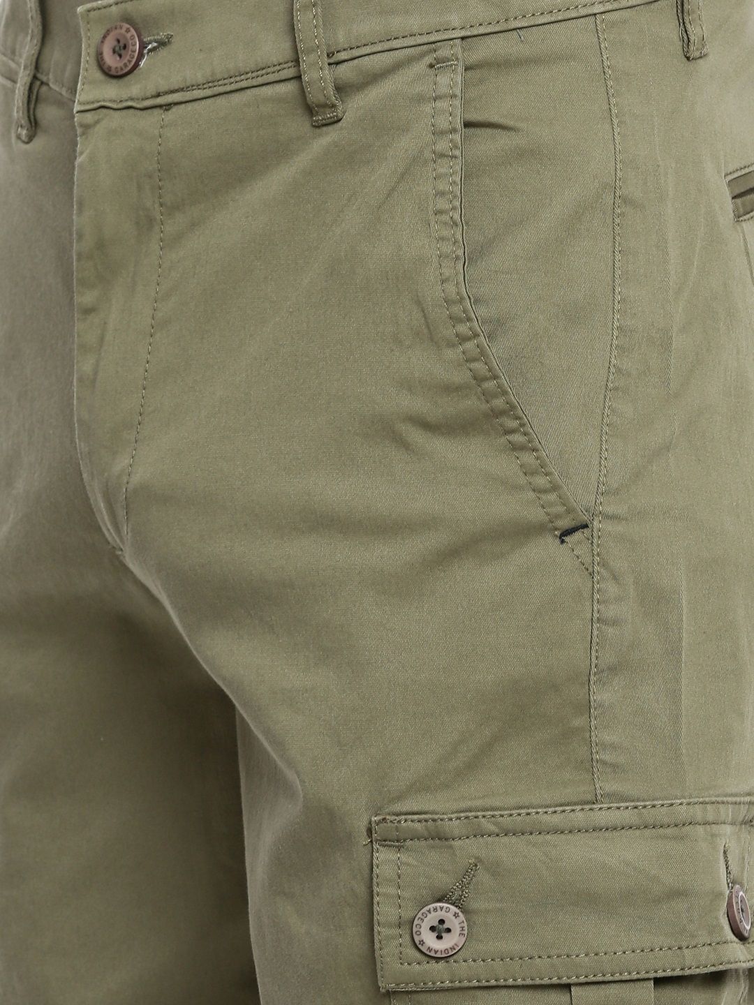 The Indian Garage Co Men Slim Fit Solid Cargos Joggers