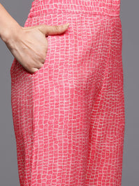 Libas Printed Pleated Gotta Patti Kurta with Palazzos & Dupatta