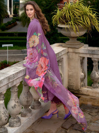 Indo Era Women Floral Embroidered Regular Thread Work Kurta with Trousers & With Dupatta