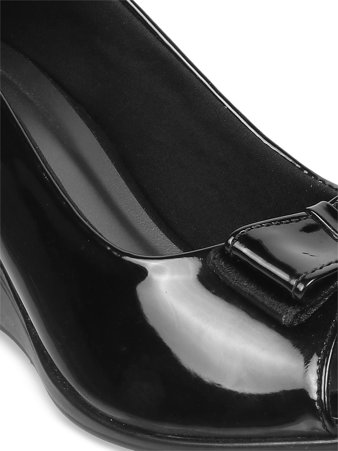 Metro Bows Embellished Peep Toes Wedge Heels