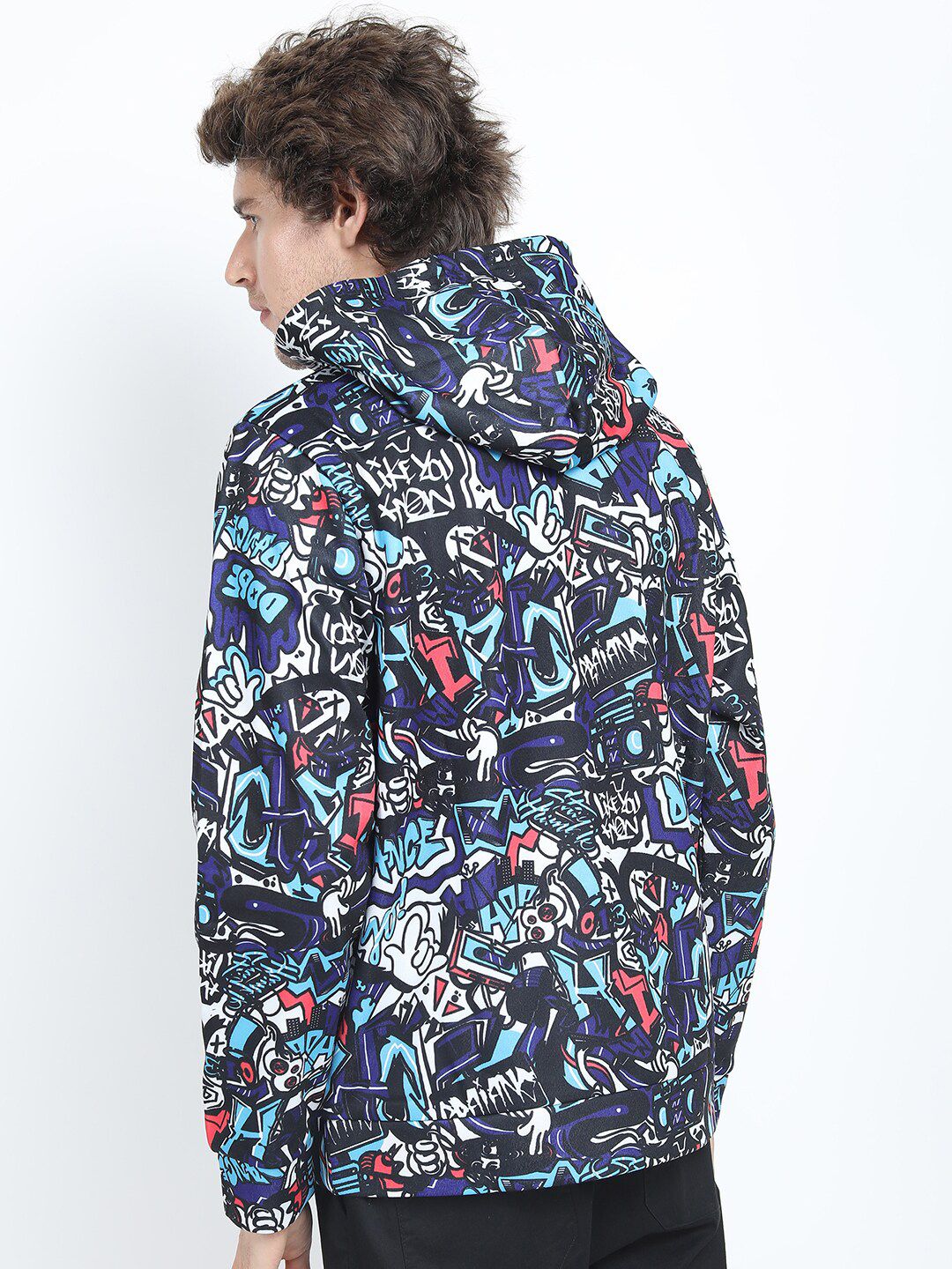 HIGHLANDER Men Multicoloured Printed Hooded Sweatshirt